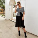 Womens Fashion Dress Elegant Design Sleeveless Lightweight Fabric Spring Summer Collection