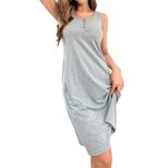 Sleeveless V Neck Summer Dress Comfortable Minimalist Design Casual Style Perfect for Home Wear