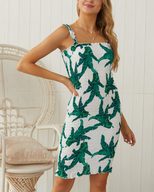 Bohemian Slim Fit Cami Dress Spring Summer Style Lightweight Fabric Vibrant Colors Ready to Ship