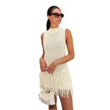 Summer Womens Dress Fashionable Sexy Sleeveless Hollow Out Elegant Perfect for Parties and Event
