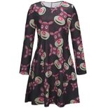 Long Sleeve Printed Dress Casual Style Autumn Winter Christmas Occasion Wholesale Available read