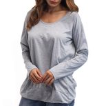 Womens Autumn Long Sleeve T Shirt Sexy Backless Design Casual Loose Fit Soft Fabric Perfect for