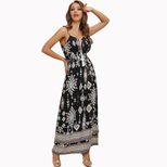 Floral High Waisted Vacation Dress Womens Casual Style Comfortable Fit Summer Fashion Wholesale