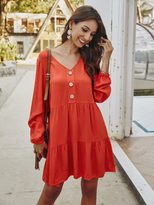 Fashionable Womens Long Sleeve Dress Original Design Solid Color Spring Summer Style Wholesale A