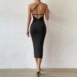 Sleeveless Asymmetrical Bodycon Maxi Dress Sexy Elegant Comfortable Fabric Perfect for Evening E
