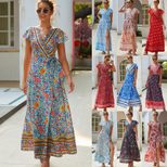 Summer Floral Maxi Dress for Women Casual Sexy Comfortable Perfect for Vacation Ready to Ship