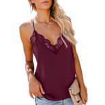 Womens V Neck Lace Trim Cami Top Hollow Out Design Summer Style Versatile Layering Wholesale Ava