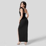 Off Shoulder Midi Dress Sexy Backless High Waisted Sleeveless Summer Fashion for Parties and Eve
