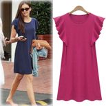 Plus Size A Line Dress Ruffle Sleeve Casual Flattering Fit Summer Wear for Curvy Women Wholesale
