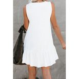 European Style V Neck Sleeveless Cardigan Dress Loose Fit Button Closure Summer Fashion Wholesal