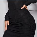 High Neck Ribbed Knit Top for Women Long Sleeve Comfortable Fabric Autumn Winter Casual Wear