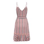 Striped Ruffle Hem Cami Dress Womens Casual Summer Wear Lightweight Fabric Elegant Design Wholes