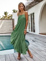Bohemian Ruffle Hem Polka Dot Dress Original Design Spring Fashion Sleeveless Lightweight Fabric