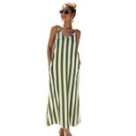 Striped Summer Dress Original Design Sleeveless Casual Style Perfect for Beach or Party Ready to