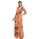 Sleeveless Floral Print Dress for Women Round Neckline Casual Summer Wear Available in Multiple Sizes