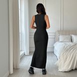 Womens Sleeveless Maxi Dress Simple Elegant Bodycon Fit Spring Summer Fashion Wholesale Availabl