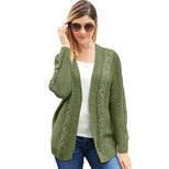 Womens Mid Length Cardigan Sweater Long Sleeve Cozy Knit Winter Fashion Wholesale Available