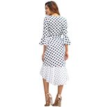 Polka Dot Long Sleeve Plus Size Dress Original Design Spring Collection Comfortable Fabric Perfe