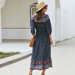 Bohemian Floral Maxi Dress Lightweight Fabric Summer Style ready to ship custom packaging