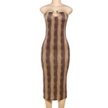 Womens Sleeveless Bodycon Maxi Dress Sexy Floral Print Slim Fit Trendy Style Perfect for Spring