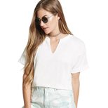 Womens V Neck Short Sleeve T Shirt Summer Casual Style Lightweight Fabric Available for Wholesal