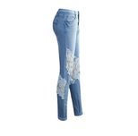 Lace Panel Skinny Jeans for Women Comfortable Fit Casual Wear Available in S to XL Wholesale Ready to ship