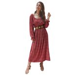 Floral Print Square Neck Dress Original Design Autumn Winter Style Womens Fashion Wholesale Avai