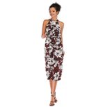 Floral Chiffon Midi Dress Sleeveless Bodycon Fit Elegant Design Perfect for Summer Events Wholes