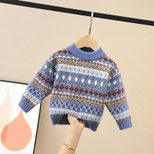 Childrens Knit Sweater Round Neck Pullover Style Cozy Fabric Autumn Winter Wholesale for Boys and Girls
