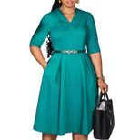 Elegant Solid Color African Dress Womens Fashion Five Quarter Sleeve Suitable for Casual or Form