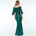 Sequin Evening Gown Elegant Long Dress Party Wear Suitable for Ball and Host Events Wholesale Av