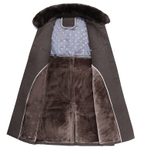 Mens Mid Length Wool Blend Overcoat Thickened Fabric Large Fur Collar Stylish Design Perfect for