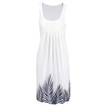 Floral Print Sleeveless Maxi Dress for Women High Waist Round Neck Plus Size Casual Summer Wear