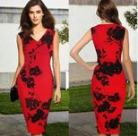 Sleeveless V Neck Floral Print Dress for Women Lightweight Fabric Casual Summer Wear