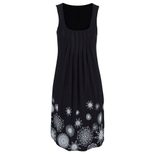 Womens Beach Vacation Sleeveless Dress Round Neck Floral Print Casual Style Wholesale Available