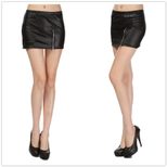 Faux Leather Bodycon Skirt Zipper Detail Stylish Design Versatile for Casual or Night Out Wholesale Available