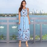 Plus Size High Waist Maxi Dress Summer Floral Print Comfortable Fabric Elegant Style Perfect for