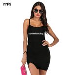 Casual Knit Mini Dress Sleeveless Letter Print Split Hem Summer Wear for Everyday Use Wholesale