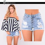 Slim Fit Vintage High Waisted Denim Shorts Sexy Versatile Comfortable Summer Casual Wear Wholesa
