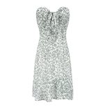 Floral Print Ruffle Hem Strapless Mini Dress Sexy Trendy Design Perfect for Summer Parties Whole