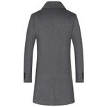 Mens Overcoat Mid Length Wool Blend Trench Coat Business Casual Style Available in Multiple Sizes Wholesale