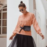 Womens Knit Sweater Slim Fit Lantern Sleeves Frayed Hem Winter Fashion for Casual Wear Wholesale