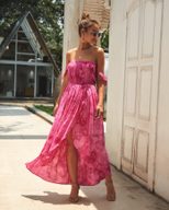 Womens Summer Dress Off Shoulder Floral Print Mid Length Casual Wear for Parties or Outings OEM