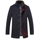 Mens Wool Blend Overcoat Thickened Warm Jacket Casual Winter Outerwear custom packaging