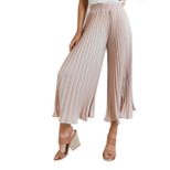 High Waisted Pleated Flare Trousers Casual Style Comfortable Fit Versatile for Everyday Wear Who