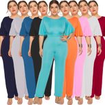 Plus Size Loose Fit Womens Jumpsuit 9 Colors Fashionable Casual Style bulk order