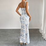 Floral Maxi Dress High Waist Casual Style Sleeveless Summer Fashion Wholesale Available OEM ODM