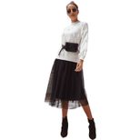 Womens Knit Sweater Slim Fit Lantern Sleeves Frayed Hem Winter Fashion for Casual Wear Wholesale