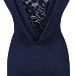 Pencil Dress for Women Round Neck Short Sleeve Basic Style Summer Office Wear