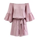 Summer Fashion Ruffled Jumpsuit Off Shoulder Plus Size Elegant Design Perfect for Parties and Ca